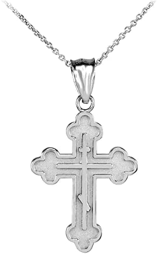 Irish Claddagh Necklace With .925 Sterling Silver Cross