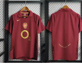 Arsenal Home Retro Jersey 05/06 - Wine/Custom Jersey (One)