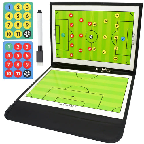Football Coaching Board Magnetic with Dry Erase Marker Pen and Flip-Flop Bag