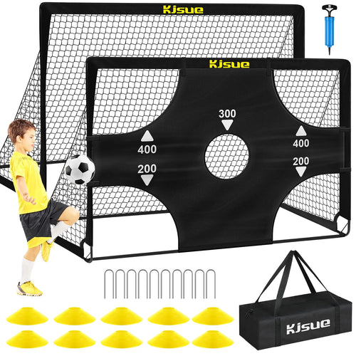 Kids Football Goals for Backyard Set 2 of 6x4ft