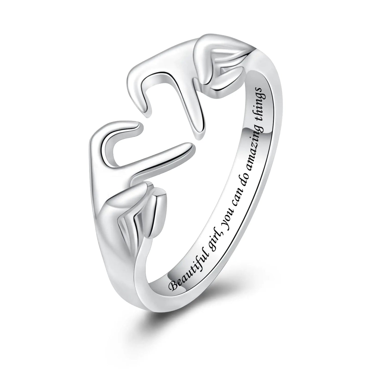 Sterling Silver Heart Claddagh Ring