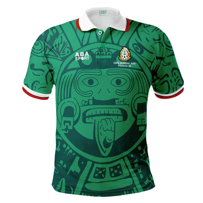 Mexico Retro 1998 Futbol Jersey WBC Mexico Jersey Jersey Mexico Mexican Soccer Playeras de la Selección Mexicana 1998 (US Alpha XX-Large Regular Regular) Green…