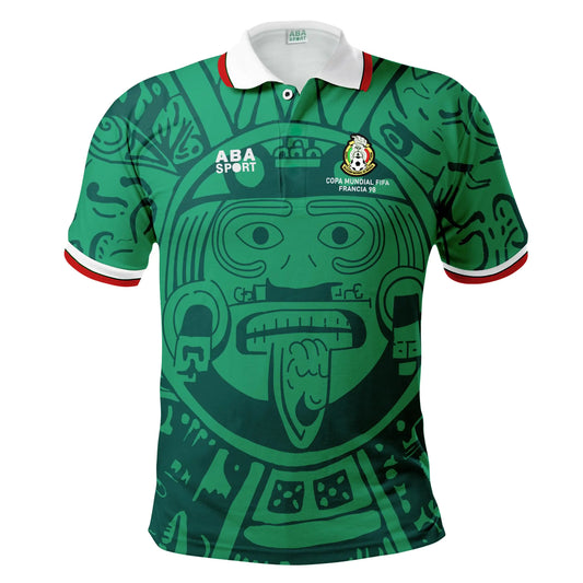 Mexico Retro 1998 Futbol Jersey WBC Mexico Jersey Jersey Mexico Mexican Soccer Playeras de la Selección Mexicana 1998 (US Alpha XX-Large Regular Regular) Green…