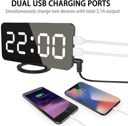 Digital Alarm Clock, Large 6.5"