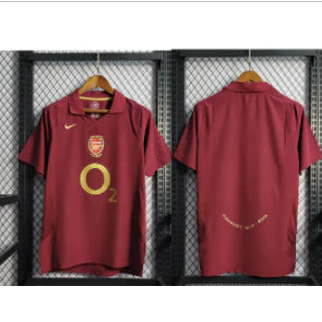 Arsenal Home Retro Jersey 05/06 - Wine/Custom Jersey (One)